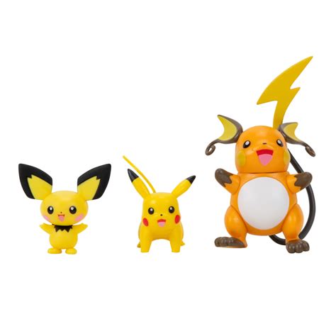 pokemon pichu pikachu raichu multipack evolution shopforgeek
