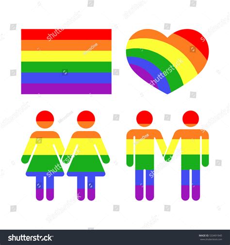 vector rainbow gay lgbt rights icons stock vector 533491945 shutterstock