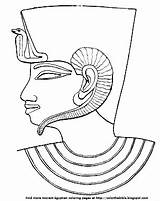 Egyptian Headdress Color Head Ancient sketch template