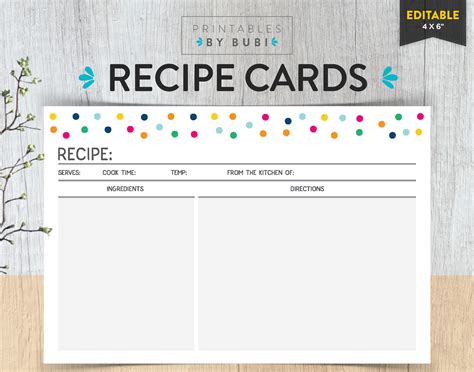 printable  recipe card template daxhot