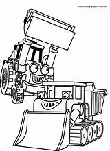 Coloring Pages Bob Builder Cartoon Tractor Color Printable Kids Trucks Print Sheets Character Eyes Colouring Two Book Sheet Characters sketch template