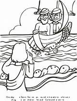 Fishers Jesus Catching Activityshelter Shelter Fisherman Youngandtae Colouring sketch template