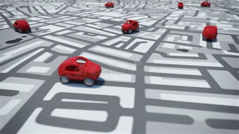 rendering cars toy  street map stock illustration illustration