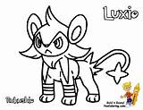 Luxio Pages Pokemon Coloring Colouring Luxray Pokémon sketch template