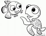 Nemo Colorear Turtle Squirt Tortuga Dory Buscando Cwq Pag sketch template
