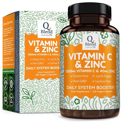 vitamin  mg zinc mg  vegetarian capsules maintenance  normal immune system