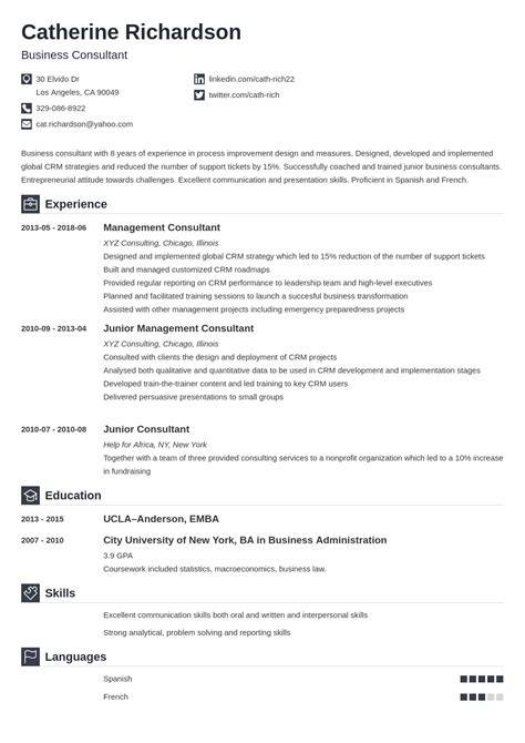 consulting resume examples   consultant   industry