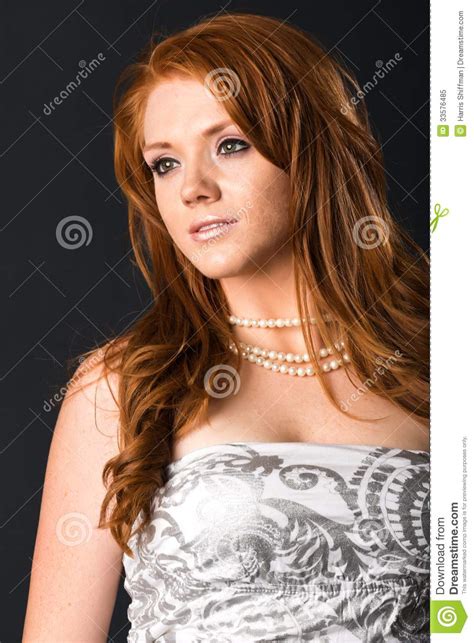 Redhead Stock Image Image Of Short Redhead Long Hair