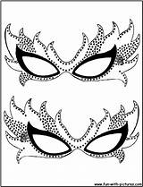 Mardi Gras Coloring Masks Mask Template Pages Printable Masquerade Kids Fun Templates sketch template