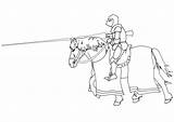 Ritter Pferd Malvorlage Caballo Jinete Ridder Paard Cavalliere Cavallo Ausmalbild Kleurplaten Educima Schulbilder Schoolplaten Große sketch template