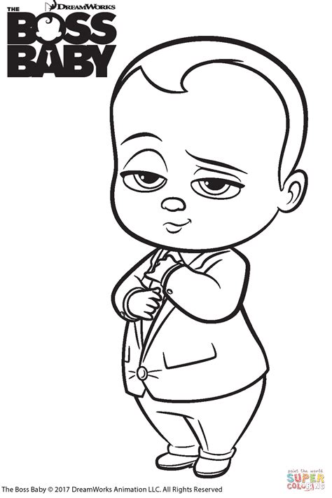 boss baby coloring page  printable coloring pages