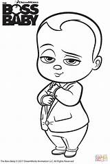 Coloring Boss Baby Pages Printable Drawing sketch template