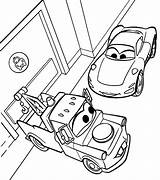 Coloring Pages Street Mater Cars Lightning Mcqueen Sally Disney Sweeper Tow Getcolorings Color Meet Getdrawings Print sketch template