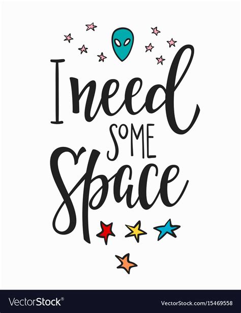 space quote typography lettering vector image