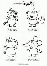 Coloring Peppa Pig Pages Friends Printable Print 2503 Pdf sketch template