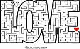 Puzzles Mazes Valentines Maze Fastseoguru sketch template