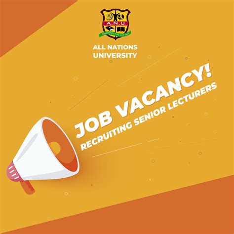 recruitment  senior lecturers  nations university