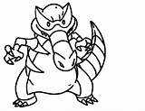 Pokemon Coloring Mega Pages Krookodile Printable Gif Educative sketch template