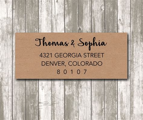 return address label custom      rectangular