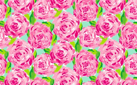 Free Download Lilly Pulitzer Floral Pink And Green Print