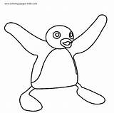 Pingu Coloring Pages Color Cartoon Kids Nick Jr Printable Para Birthday Characters Colouring Desenhos Back sketch template