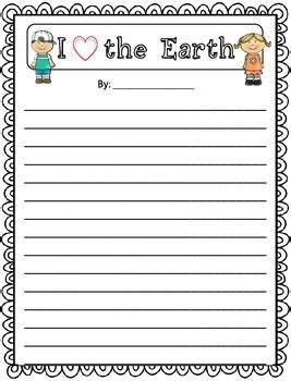earth day writing paper   thompsons treasures tpt