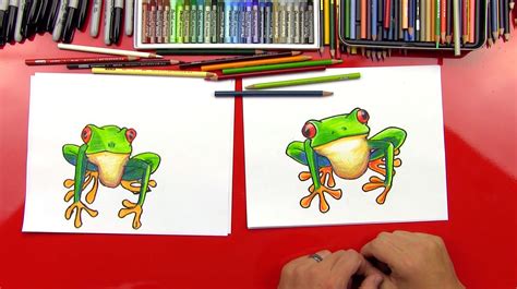 draw  tree frog art  kids hub
