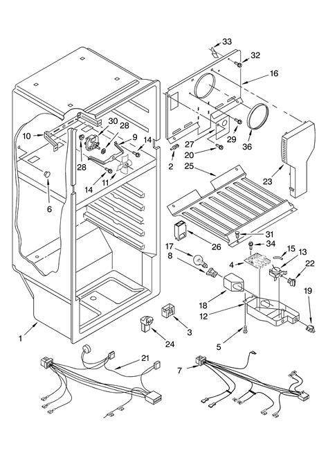 whirlpool fridge parts diagram