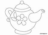 Teapot Coloringpage sketch template