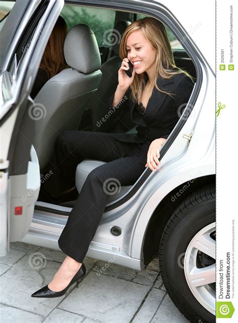 Business Woman And Car Stock Image Image Of Cell Female