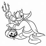 Halloween Disney Coloring Pages Donald Devil Duck Color Kids Printable Print Printables Teens Books Size Mickey Sheet Getcolorings Mouse sketch template