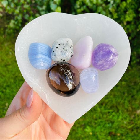 heart selenite cleansing and charging crystal bowl helps you to deal