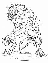 Werewolf Ausmalbilder Malvorlagen Tiere Erwachsene sketch template