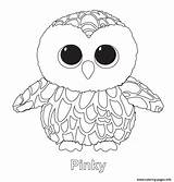 Beanie Boo Ty Coloring Pages Boos Printable Mario Pinky Para Owl Print Colouring Only Baby Babies Party Penguin Drawing Birthday sketch template