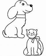 Perros Gatos Dibujos Mascotas Adultos sketch template
