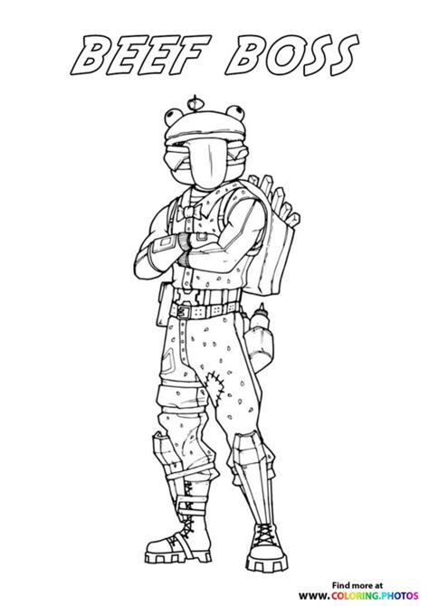 fortnite beef boss coloring pages coloring pages