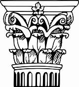 Column Greek Drawing Getdrawings Clipart sketch template