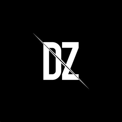 monograma del logotipo de dz  plantilla de diseno de estilo de barra  vector en vecteezy