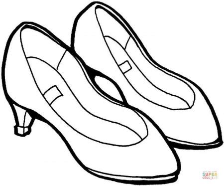 pretty high heel shoes coloring page coloringrocks coloring home