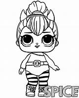 Coloring Spice Doll Surprise Lol Topcoloringpages Print sketch template