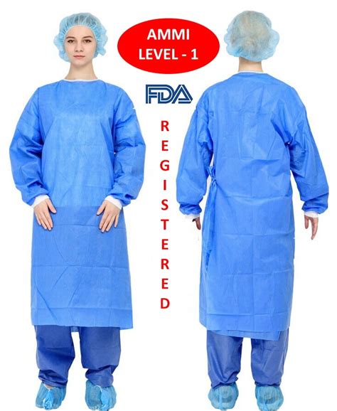 pack blue disposable isolation gowns gsm ppe fda certified large walmartcom