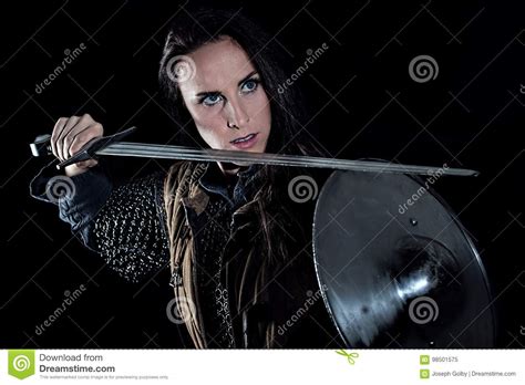 Female Warrior Medieval Fantasy Knight Stock Image Image