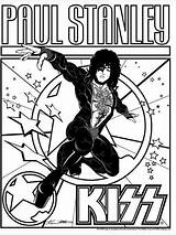 Kiss Band Coloring Pages Paul Rock Stanley Colouring Drawing Book Bands Color Printable Books Hot Getcolorings Getdrawings Los Kissing Frehley sketch template
