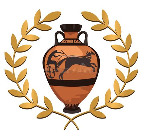 antique greek vase stock vector illustration  amphora