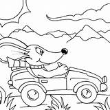 Coloring Pages Driving Car Vacation sketch template