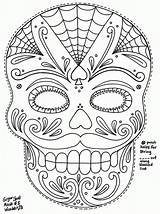 Muertos Skull sketch template