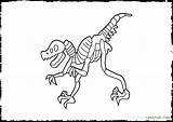 Dinosaur Coloring Pages Bones Fossil Skeleton Getcolorings sketch template