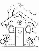 Gingerbread Coloring House Pages Printable Christmas Blank Template Color Super Printables Kids Draw Drawing sketch template