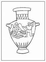 Vaso Greco Disegnare Disegni Bianco Vasi Documento Titolo sketch template