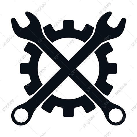 gambar ikon perbaikan perbaikan mekanik industri jenis logo
